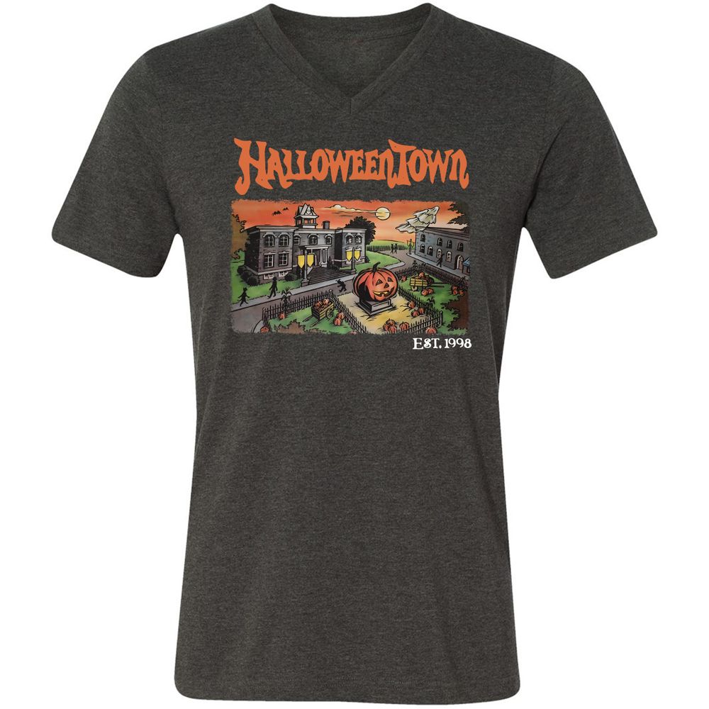 Unisex V-Neck T-Shirt - G9C47DTV - Dark Grey Heather - 8