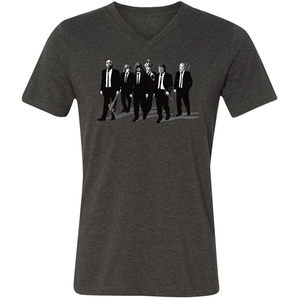 Unisex V-Neck T-Shirt - 3G4MZY2V - Dark Grey Heather - 8