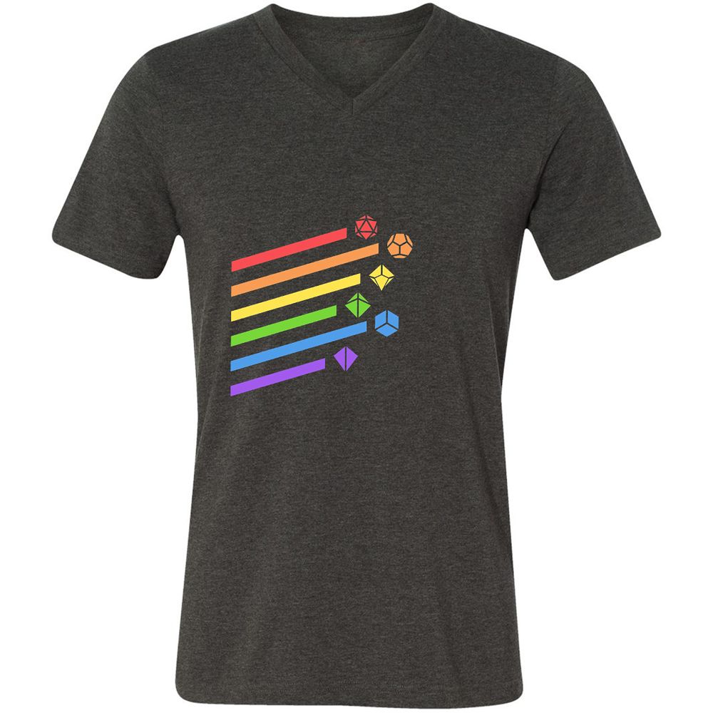 Unisex V-Neck T-Shirt - 3FU8XR7Z - Dark Grey Heather - 8