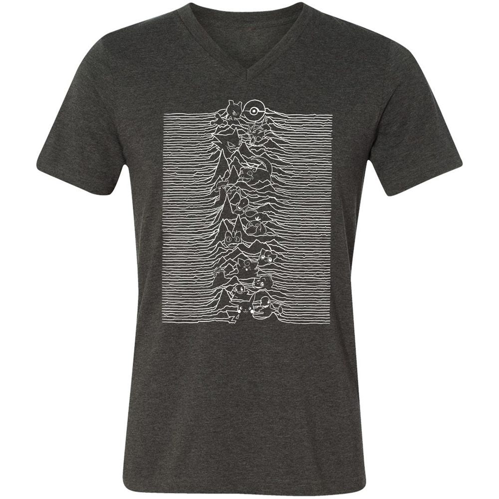 Unisex V-Neck T-Shirt - YJ9FECFB - Dark Grey Heather - 8
