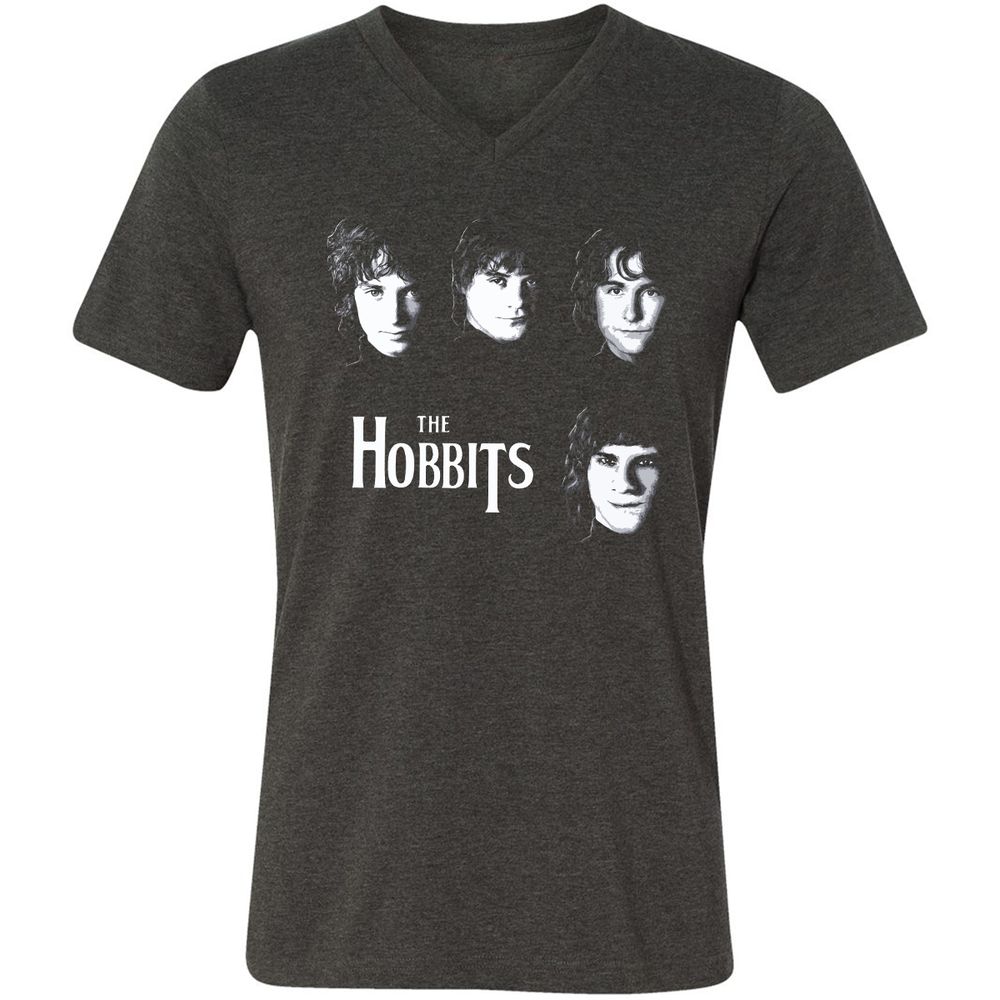 Unisex V-Neck T-Shirt - L2BXMC7M - Dark Grey Heather - 8