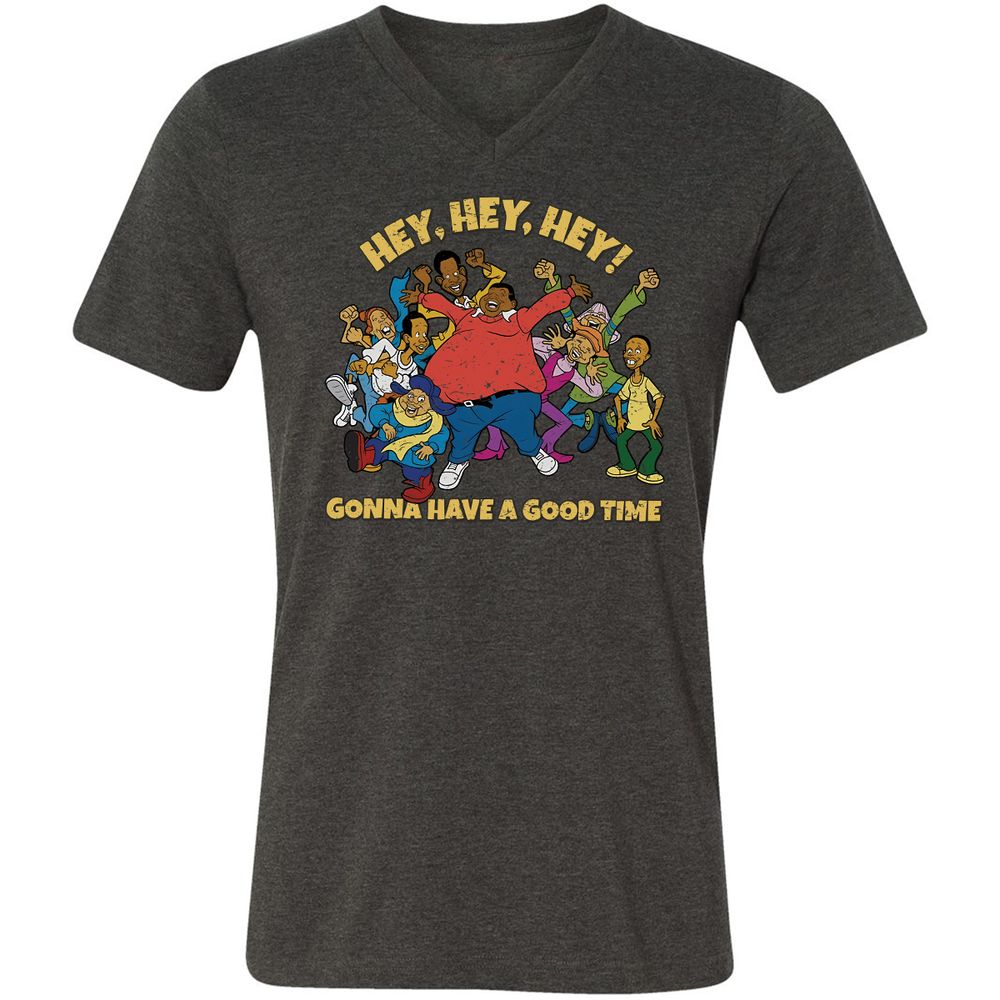 Unisex V-Neck T-Shirt - F5NE3V8L - Dark Grey Heather - 8