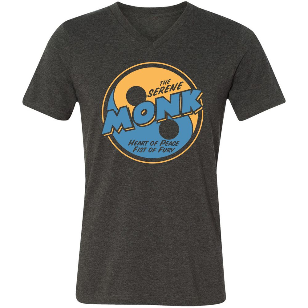 Unisex V-Neck T-Shirt - BKP4ZZKN - Dark Grey Heather - 8