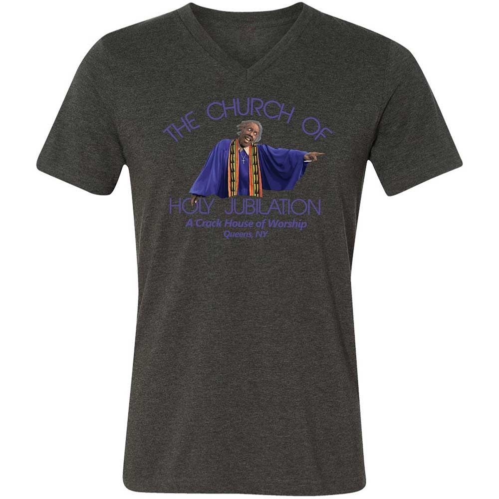 Unisex V-Neck T-Shirt - WQ3DNRZ3 - Dark Grey Heather - 8