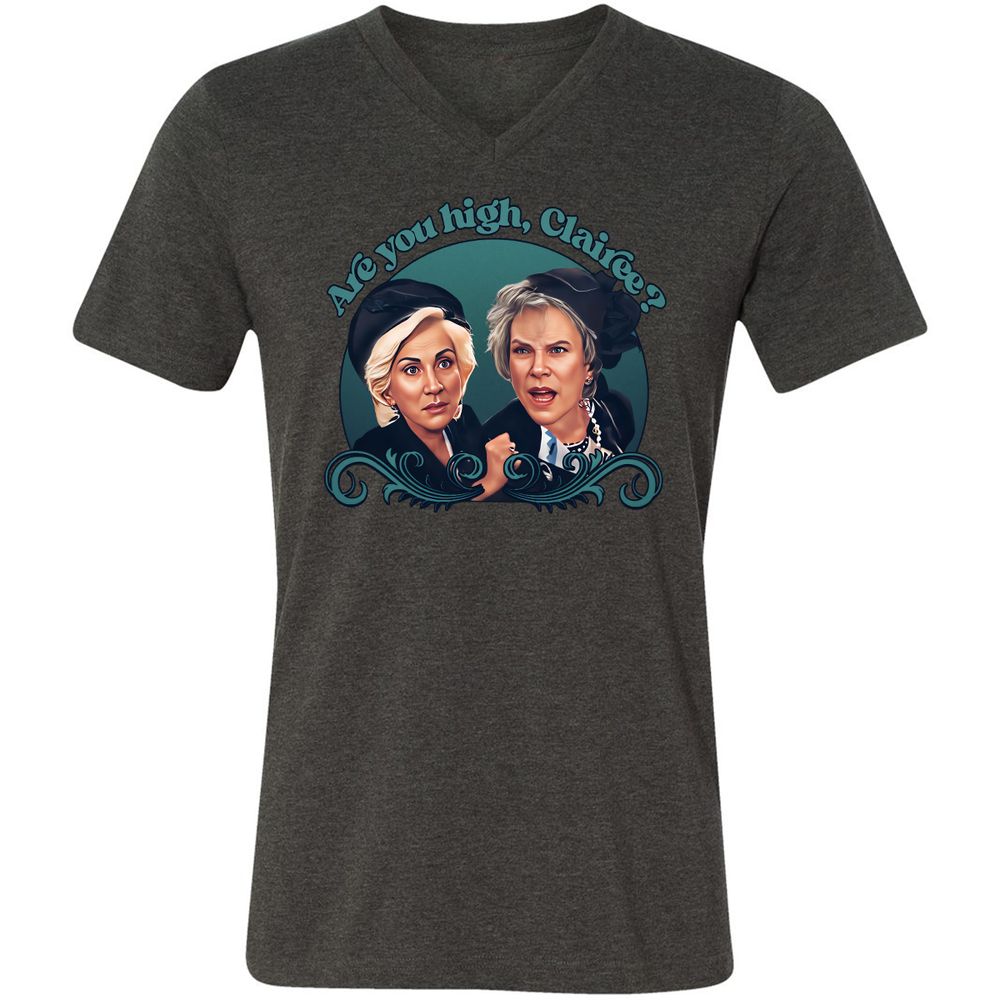Unisex V-Neck T-Shirt - Q7DRMYXD - Dark Grey Heather - 8