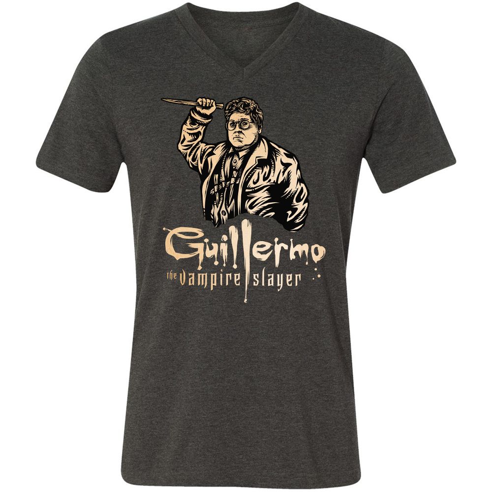 Unisex V-Neck T-Shirt - 8GD1ZBD8 - Dark Grey Heather - 8