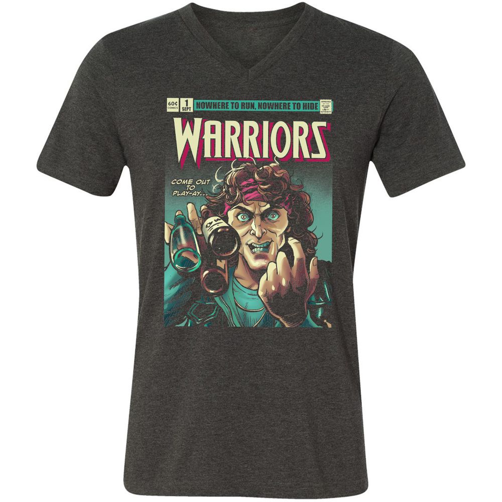 Unisex V-Neck T-Shirt - UE4J8LM5 - Dark Grey Heather - 8