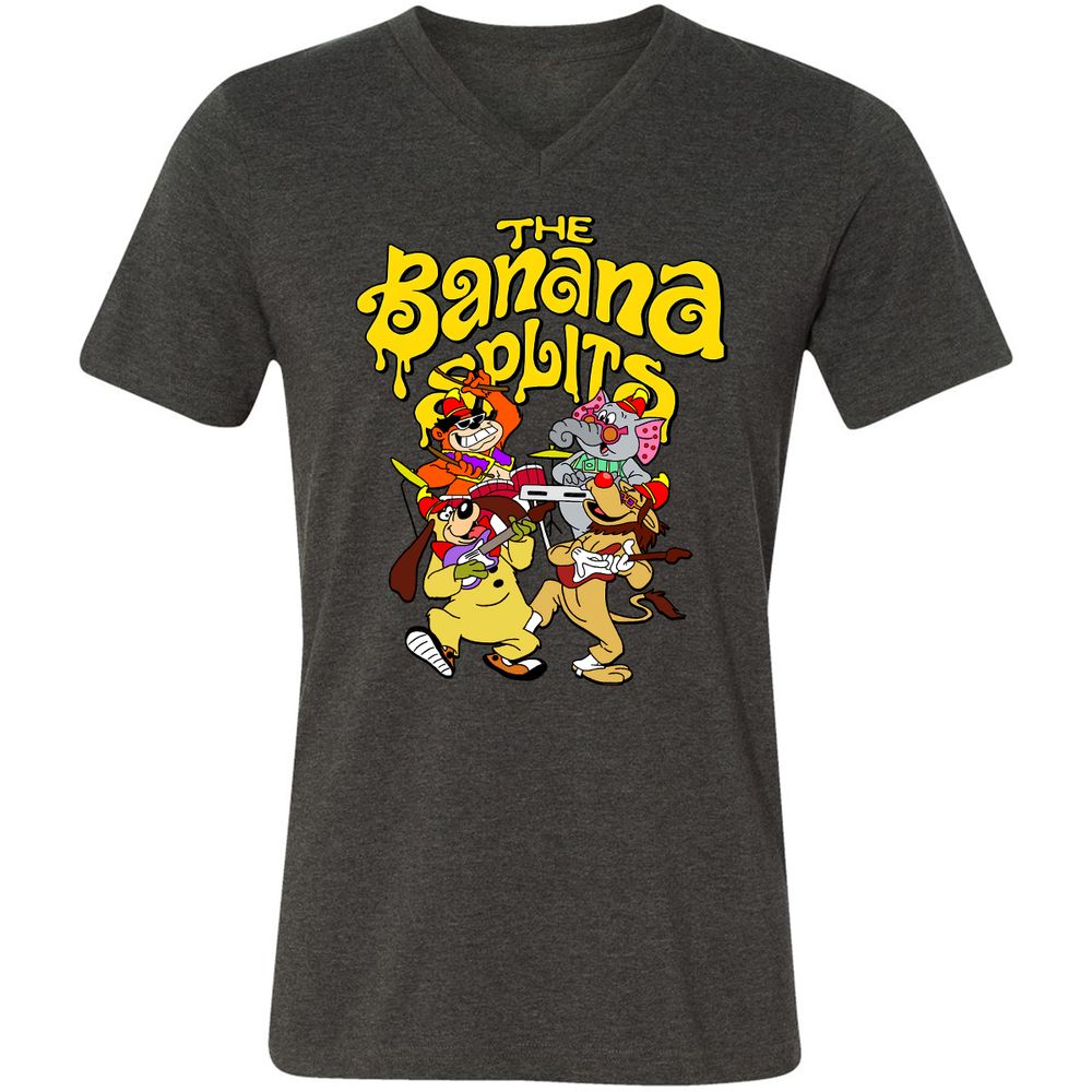 Unisex V-Neck T-Shirt - BZYHEZL2 - Dark Grey Heather - 8