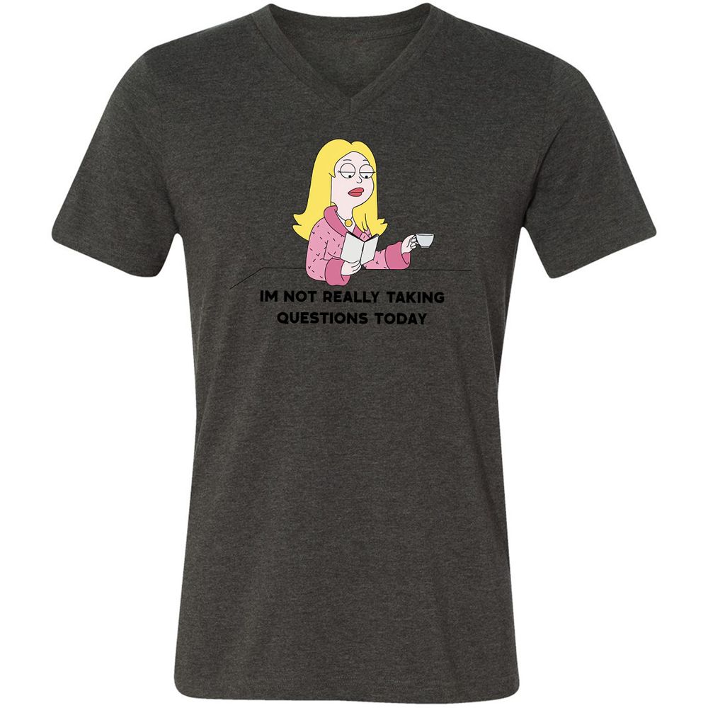 Unisex V-Neck T-Shirt - Z261ZKDU - Dark Grey Heather - 8