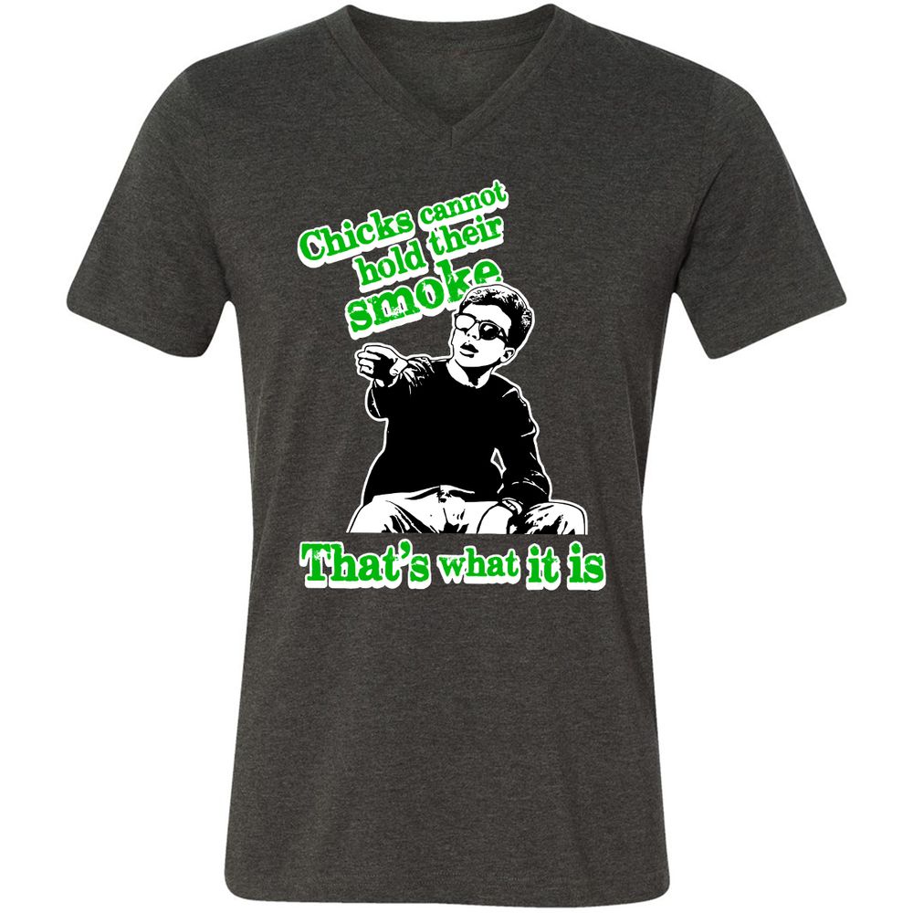 Unisex V-Neck T-Shirt - SVLVXA4P - Dark Grey Heather - 8