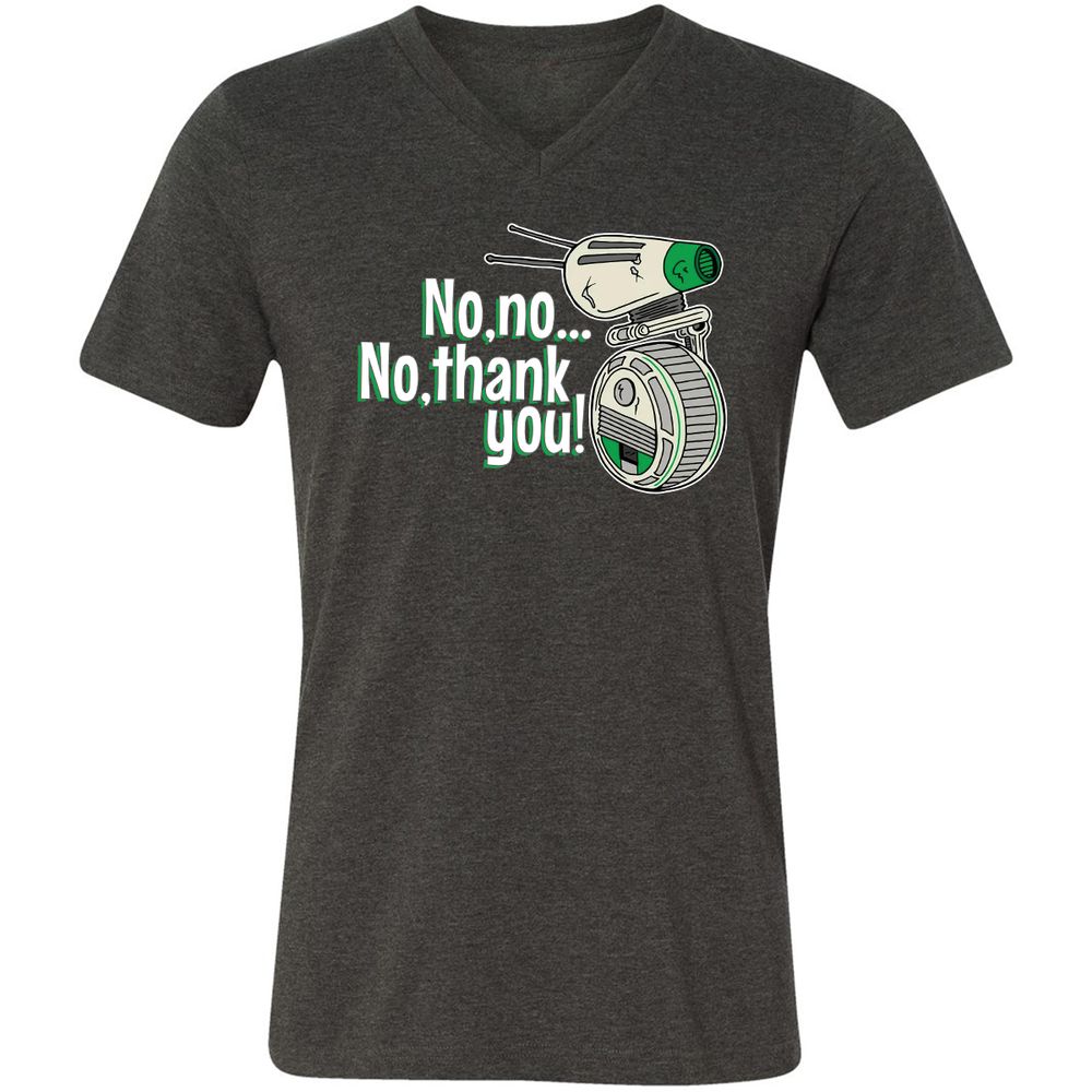 Unisex V-Neck T-Shirt - B8HRMB7P - Dark Grey Heather - 8