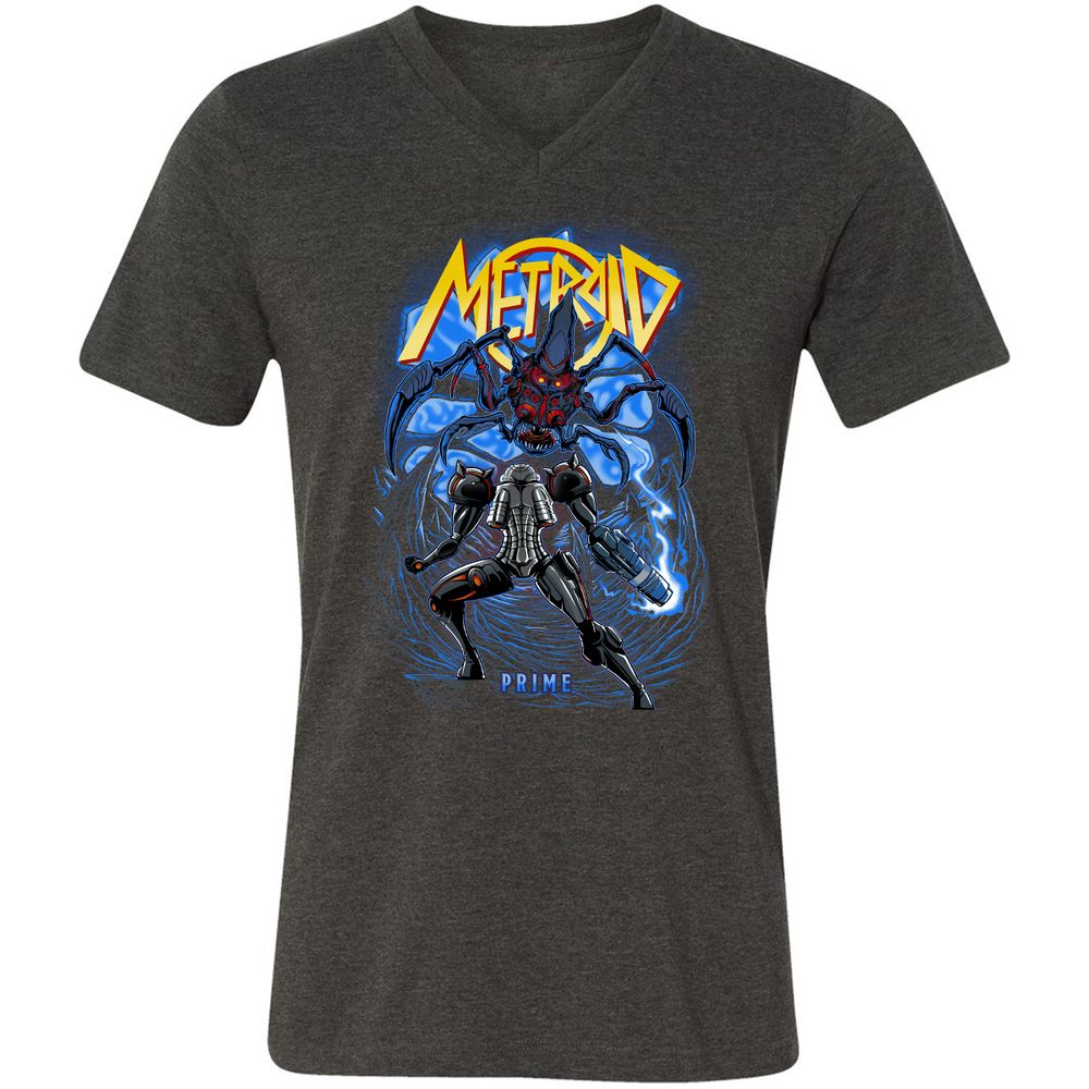 Unisex V-Neck T-Shirt - LP572C5A - Dark Grey Heather - 8