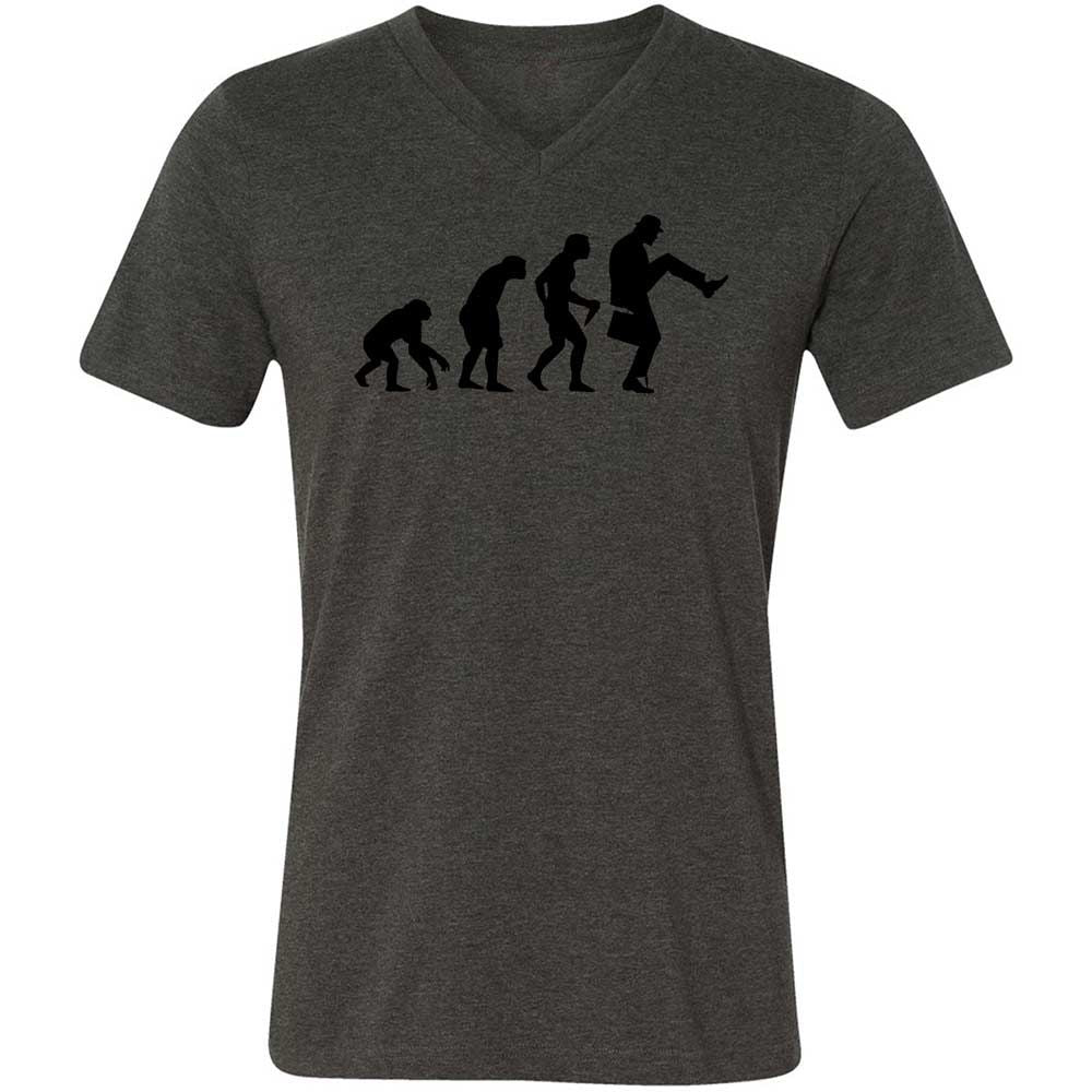 Unisex V-Neck T-Shirt - 7A2C82YS - Dark Grey Heather - 8