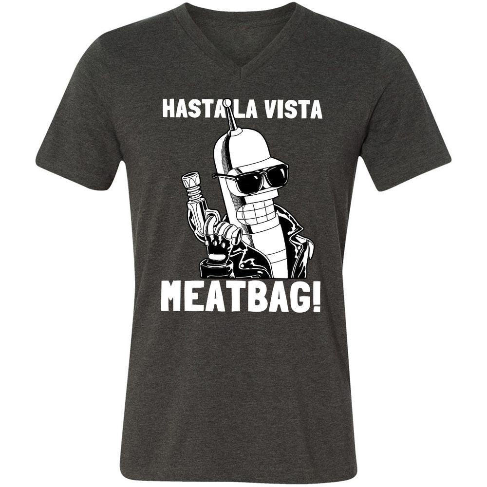 Unisex V-Neck T-Shirt - EZ16AKHX - Dark Grey Heather - 8