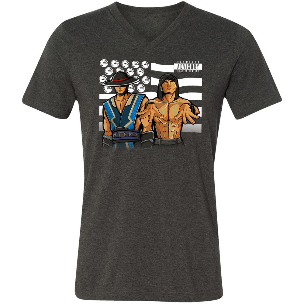 Unisex V-Neck T-Shirt - HZHQRXWW - Dark Grey Heather - 8