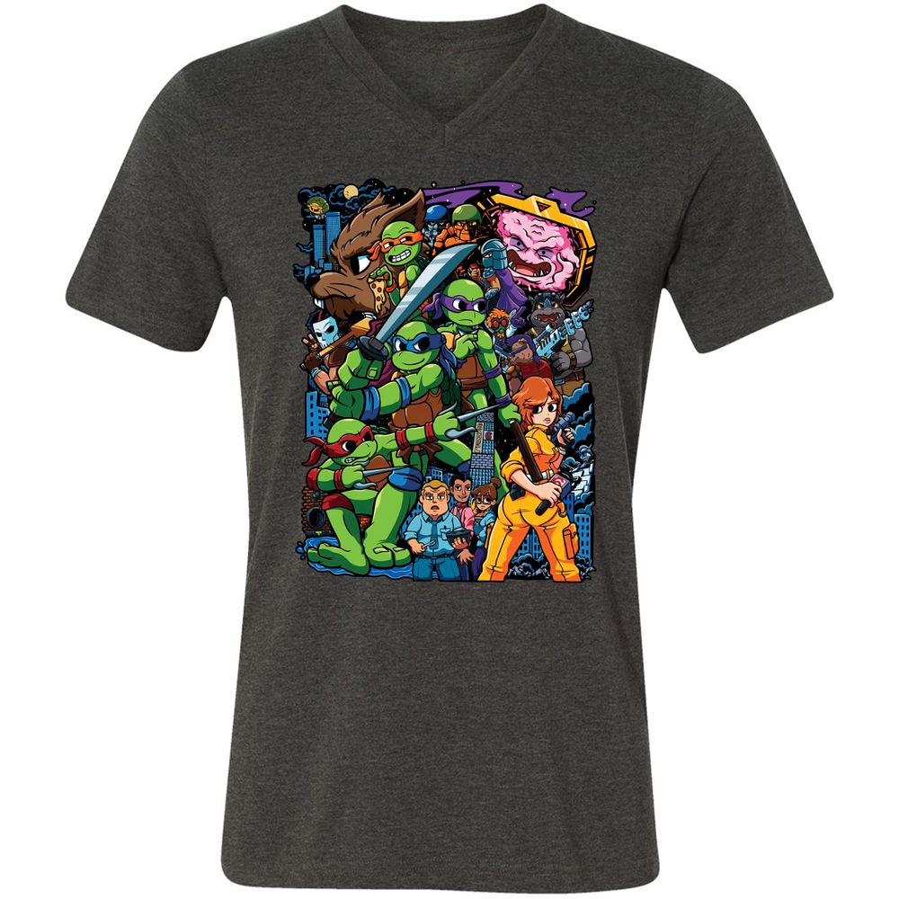 Unisex V-Neck T-Shirt - 4VM2SEBE - Dark Grey Heather - 8