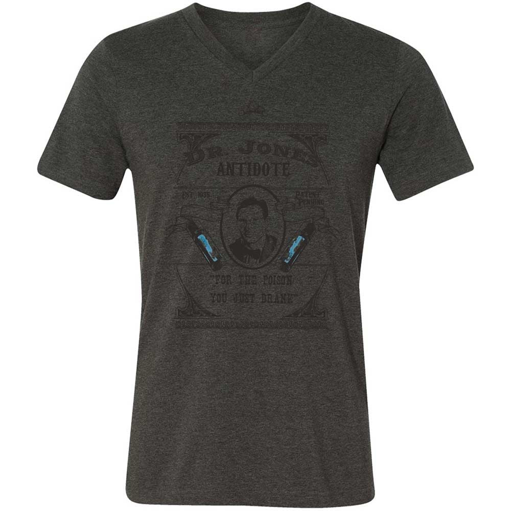 Unisex V-Neck T-Shirt - YFEZFQKR - Dark Grey Heather - 8