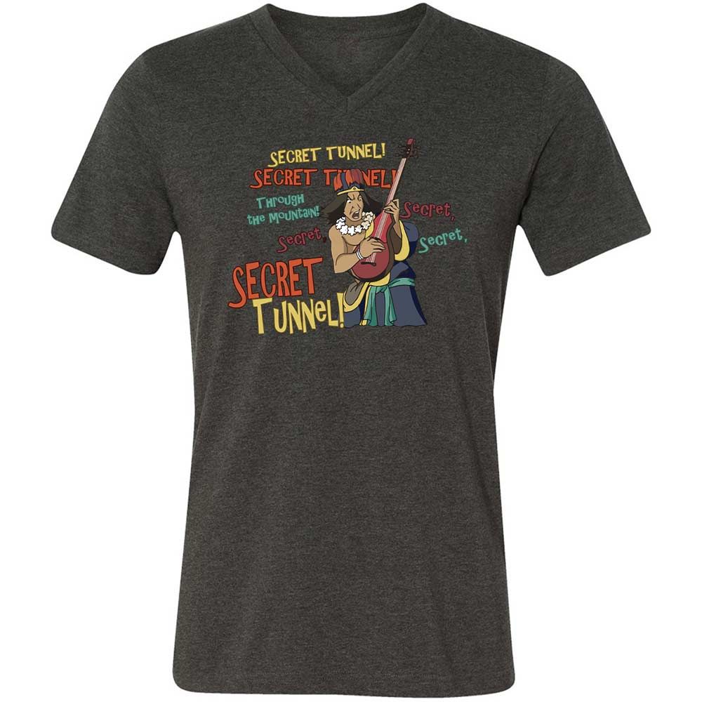 Unisex V-Neck T-Shirt - PQZ9ZBE1 - Dark Grey Heather - 8