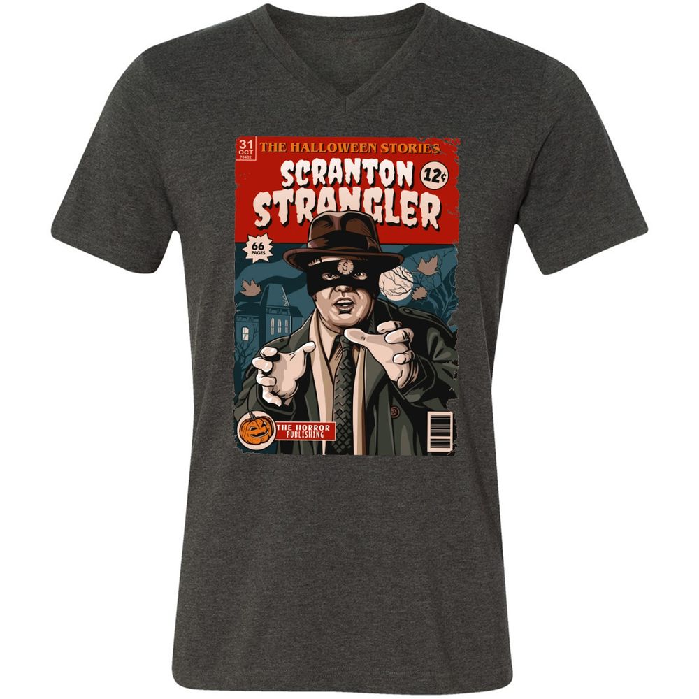 Unisex V-Neck T-Shirt - JZ21DRKZ - Dark Grey Heather - 8