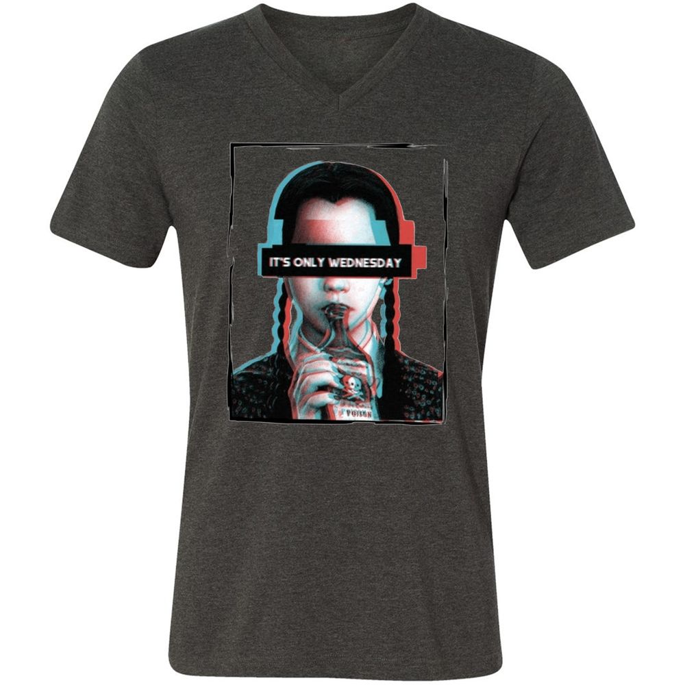 Unisex V-Neck T-Shirt - GTJQ179A - Dark Grey Heather - 8