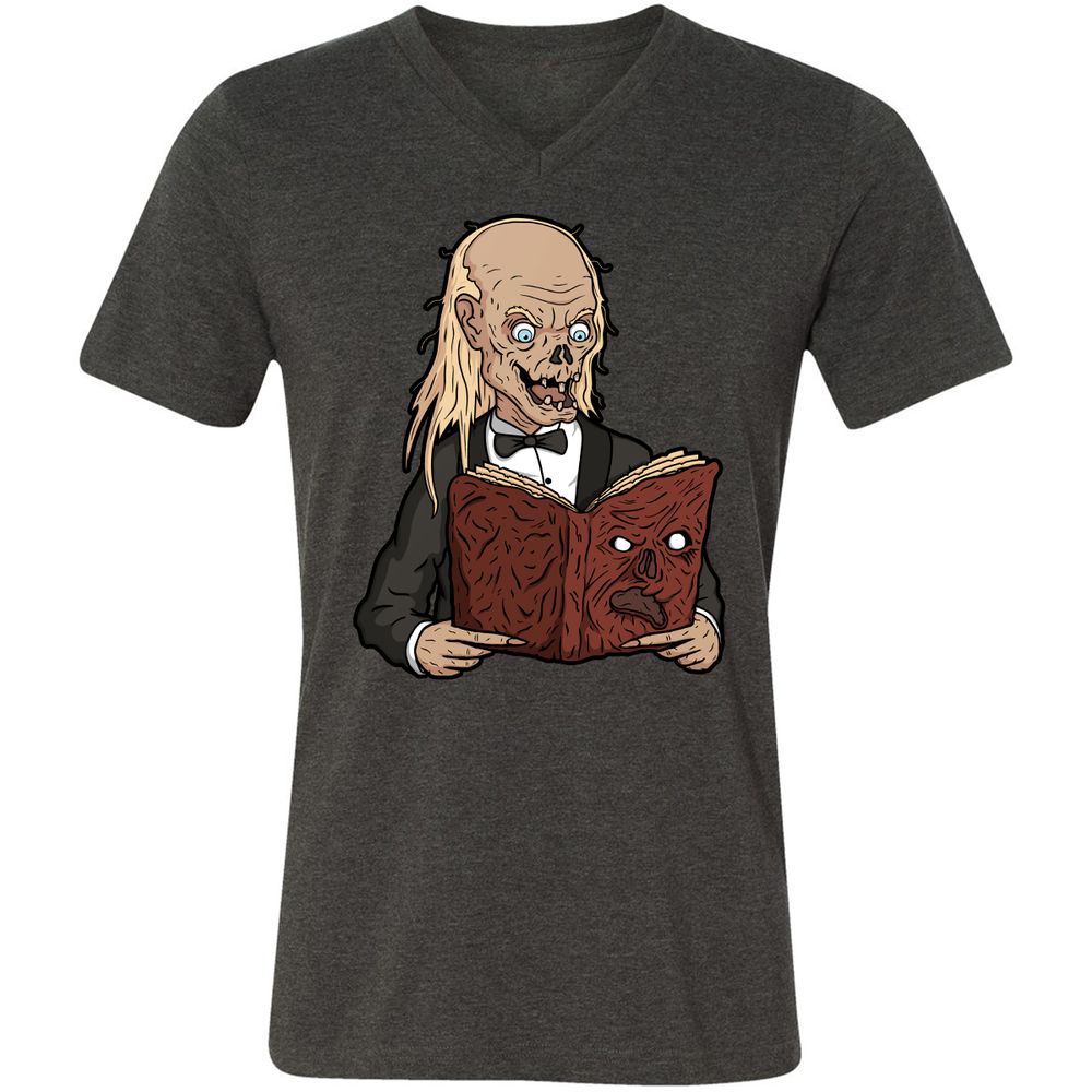 Unisex V-Neck T-Shirt - 4PMVS3YU - Dark Grey Heather - 8
