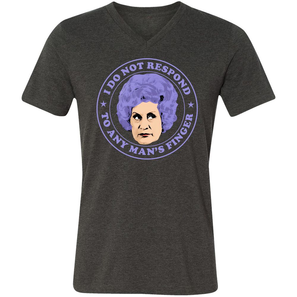 Unisex V-Neck T-Shirt - QJ1TWGS5 - Dark Grey Heather - 8