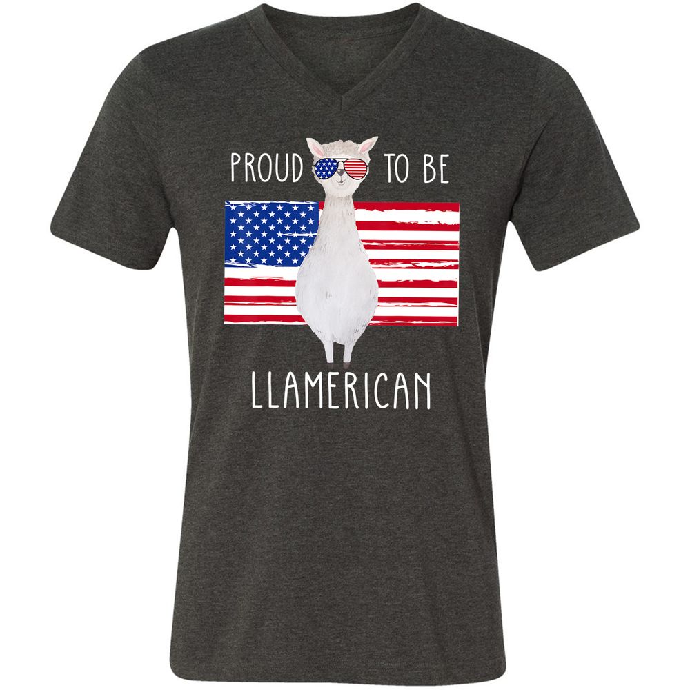 Unisex V-Neck T-Shirt - G7R6SC81 - Dark Grey Heather - 8