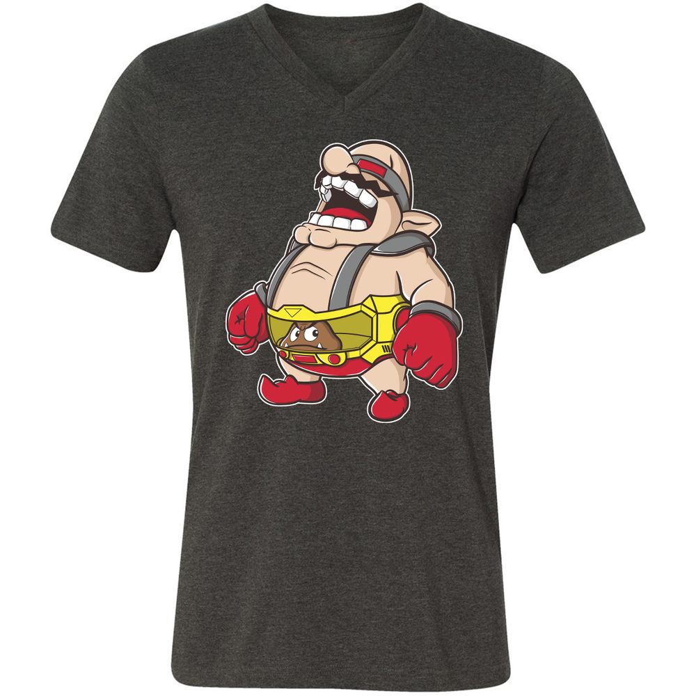 Unisex V-Neck T-Shirt - CGS5X22Z - Dark Grey Heather - 8