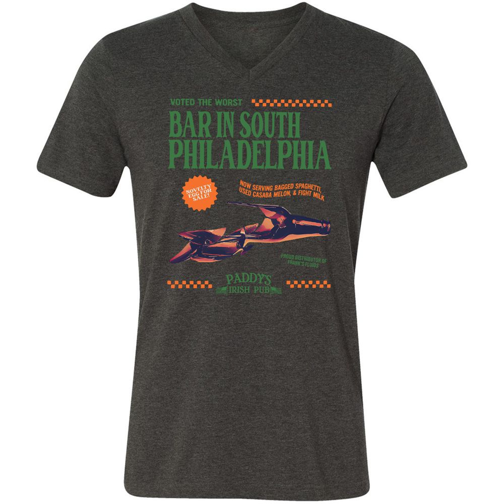 Unisex V-Neck T-Shirt - VDDTA4A1 - Dark Grey Heather - 8