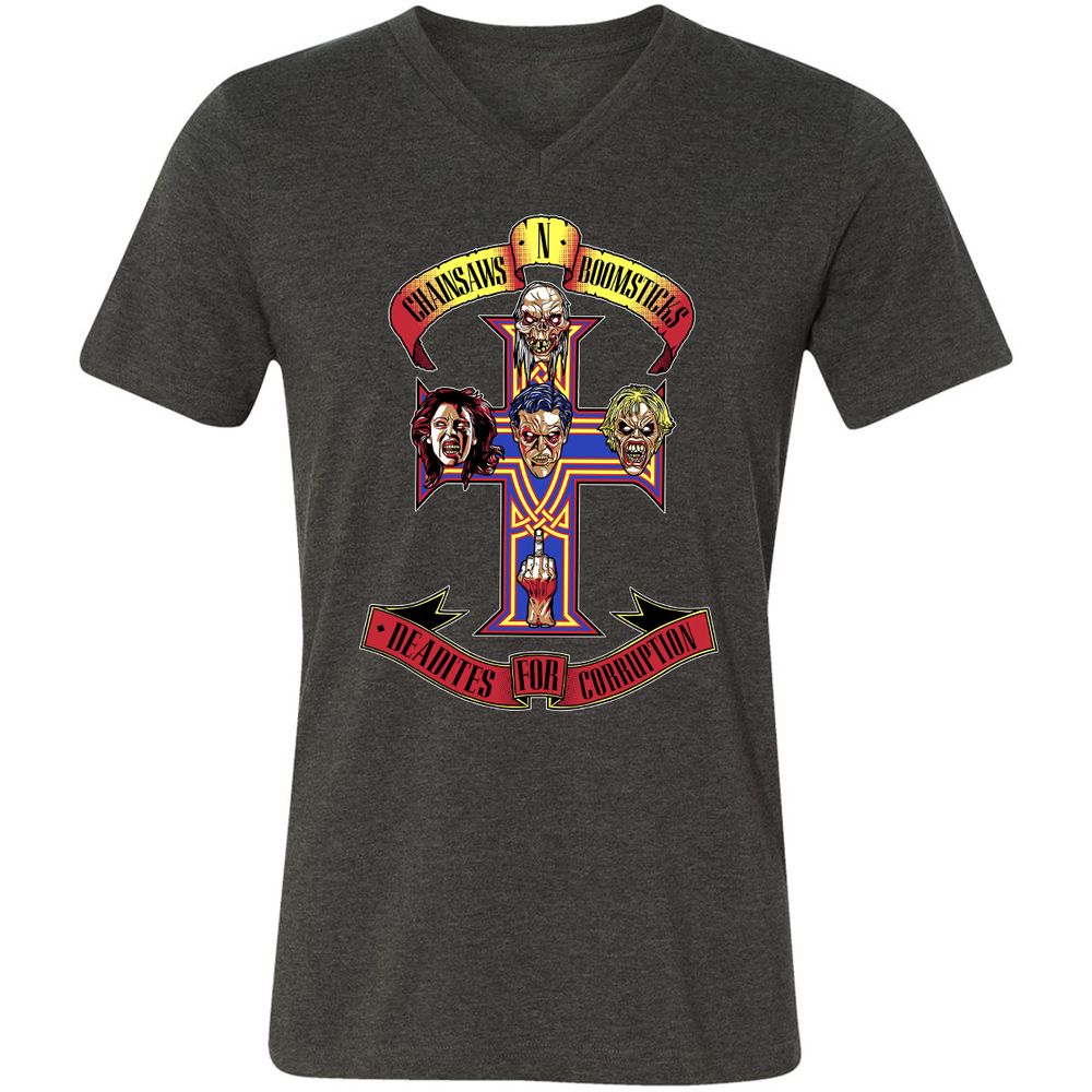Unisex V-Neck T-Shirt - M7LRNMSD - Dark Grey Heather - 8
