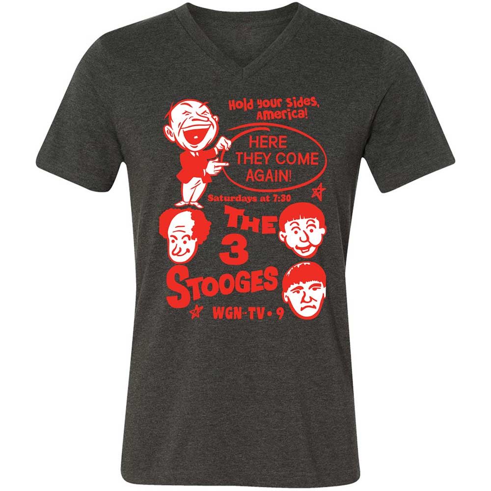The 3 Stooges - Dark Grey Heather - 8