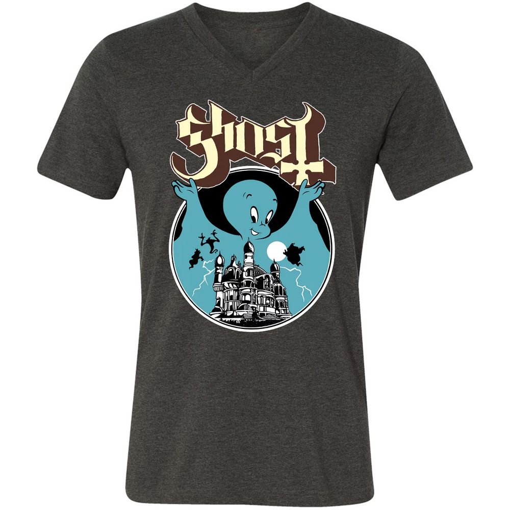 Unisex V-Neck T-Shirt - JWCS5191 - Dark Grey Heather - 8