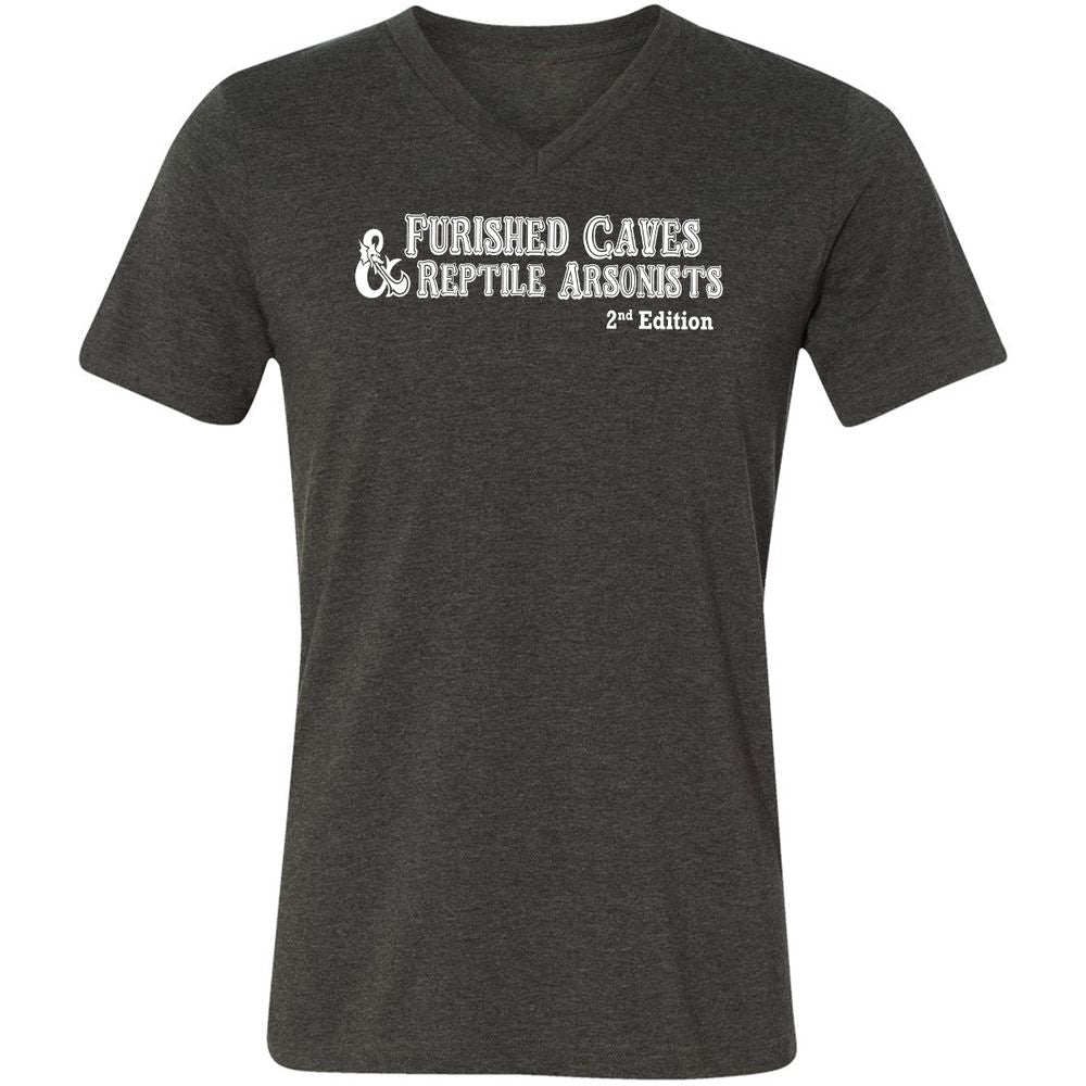 Unisex V-Neck T-Shirt - 4H3FJ2E9 - Dark Grey Heather - 8