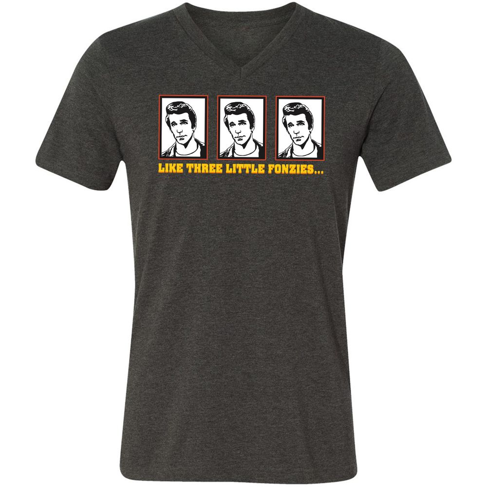 Unisex V-Neck T-Shirt - 62GSQDCQ - Dark Grey Heather - 8