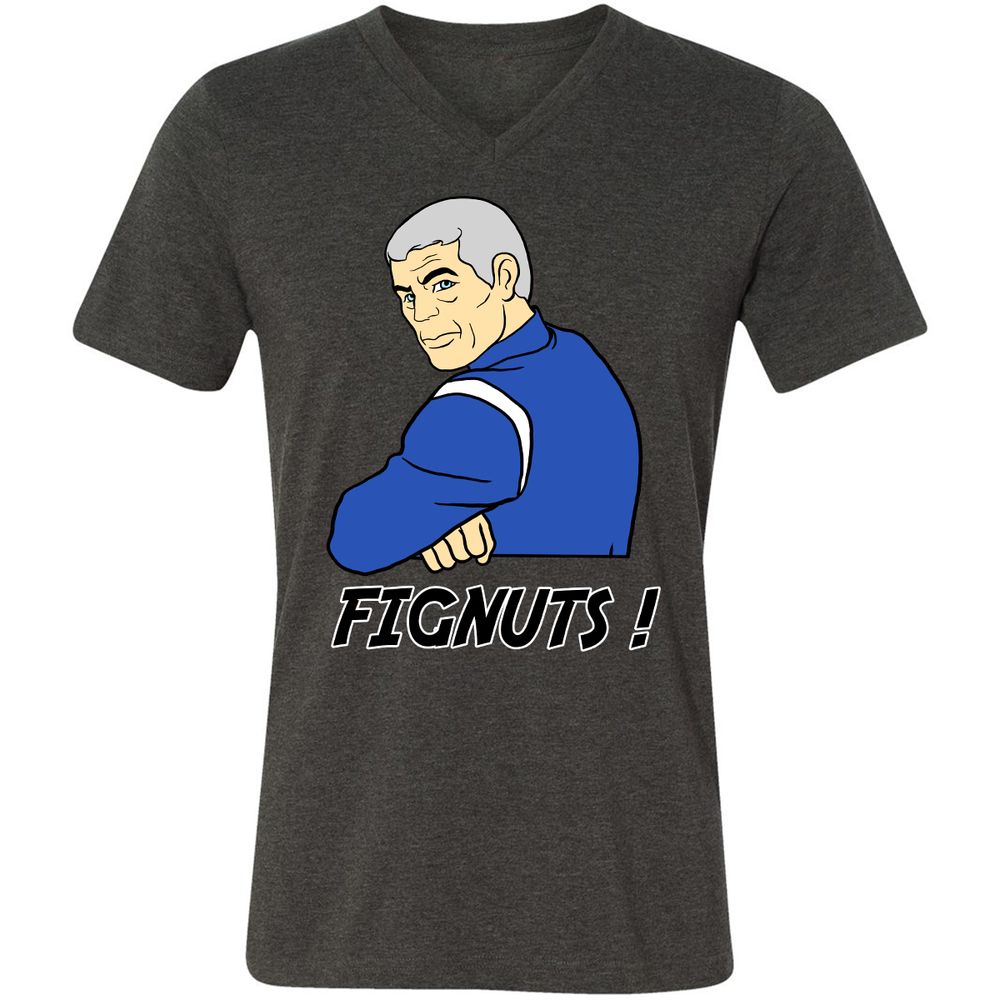 Unisex V-Neck T-Shirt - NJ93AZWP - Dark Grey Heather - 8