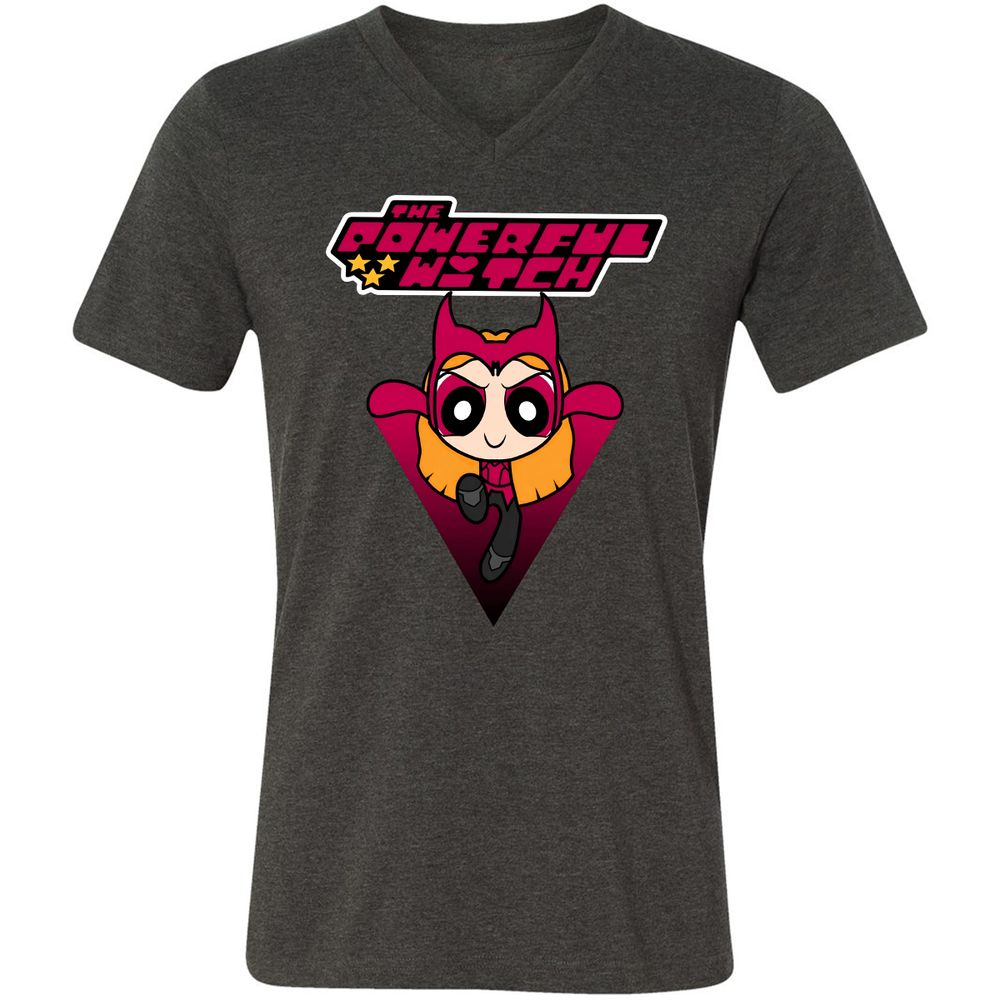 Unisex V-Neck T-Shirt - GK78BMCW - Dark Grey Heather - 8