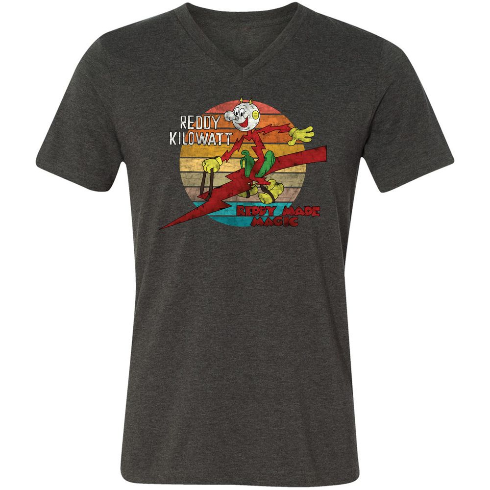Unisex V-Neck T-Shirt - GJ9W2UXV - Dark Grey Heather - 8