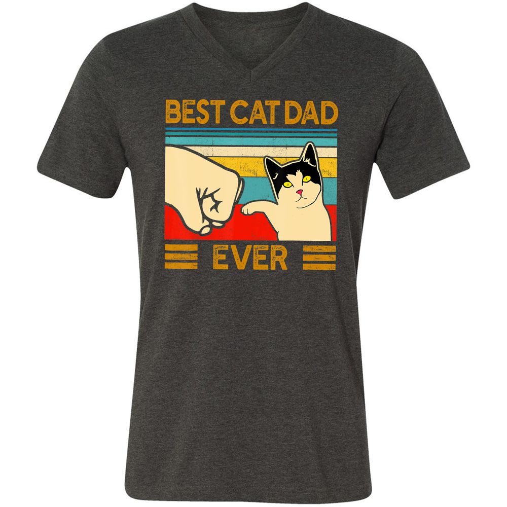 Unisex V-Neck T-Shirt - 52F8KP6W - Dark Grey Heather - 8