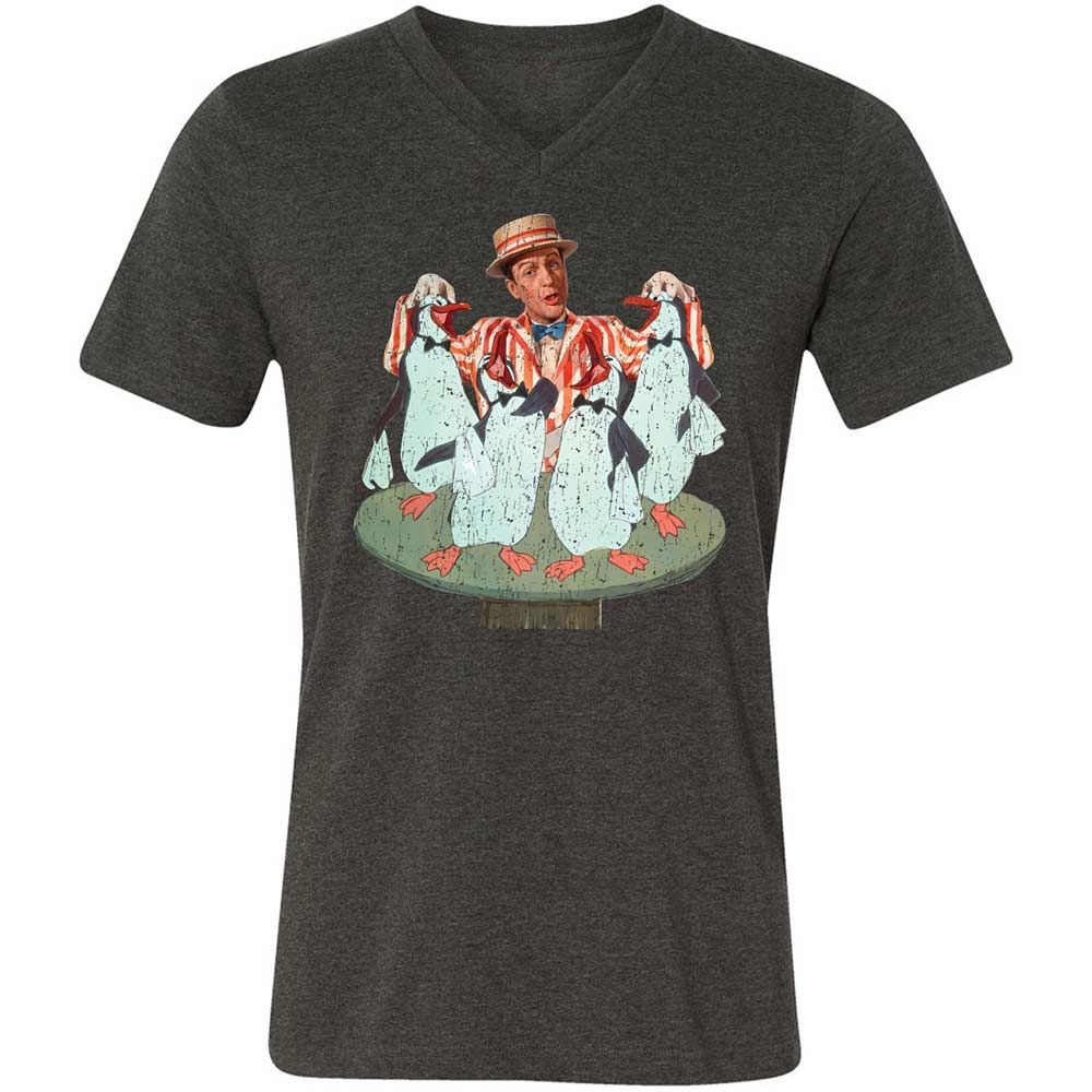 Unisex V-Neck T-Shirt - KMJBCDE2 - Dark Grey Heather - 8