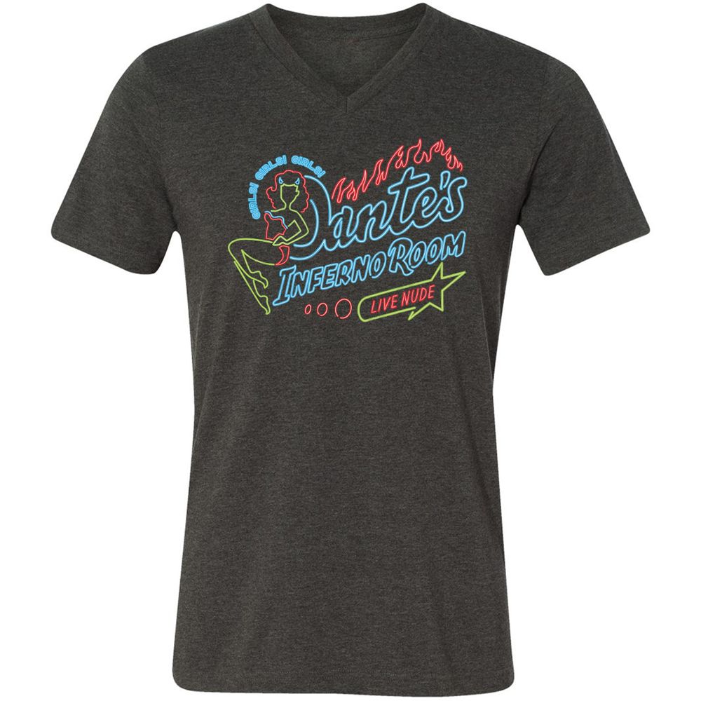 Unisex V-Neck T-Shirt - 5254ADRV - Dark Grey Heather - 8