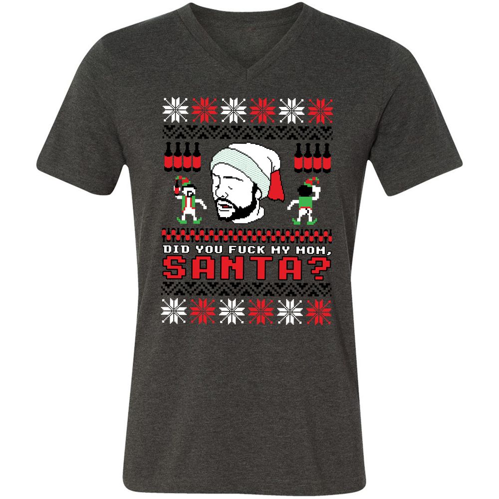 Unisex V-Neck T-Shirt - R85VS188 - Dark Grey Heather - 8