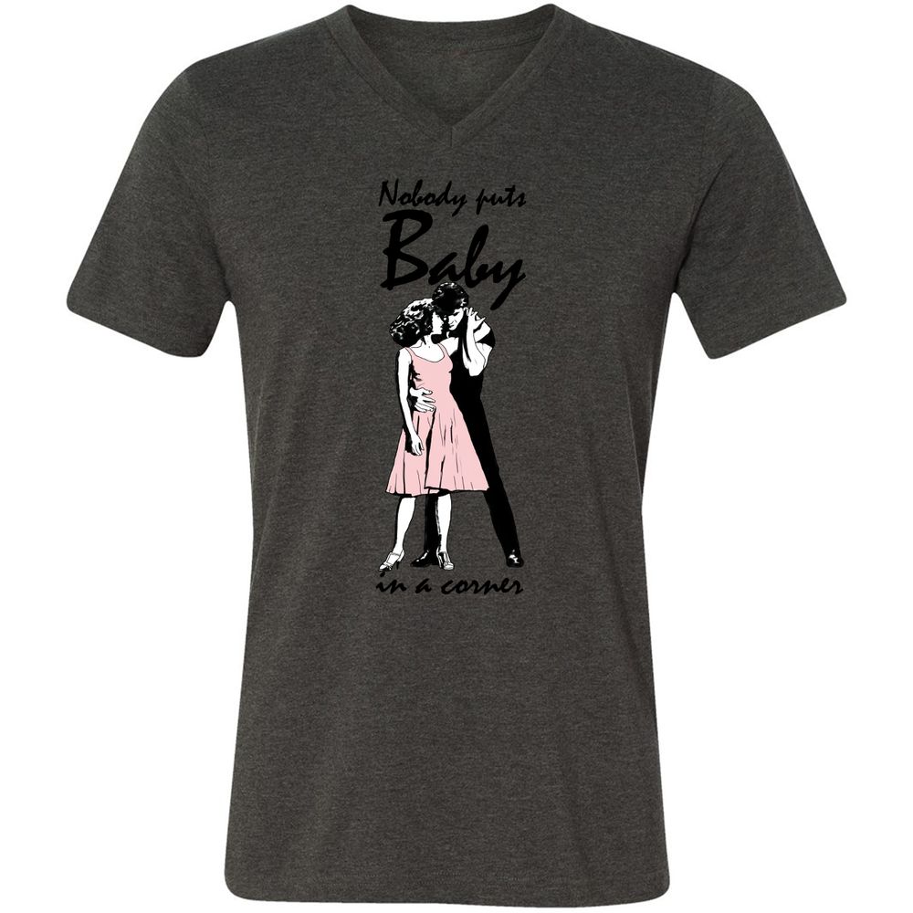 Unisex V-Neck T-Shirt - 47WA61PC - Dark Grey Heather - 8