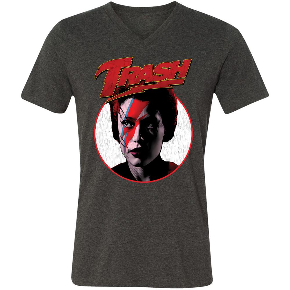 Unisex V-Neck T-Shirt - 3YLRFBPQ - Dark Grey Heather - 8