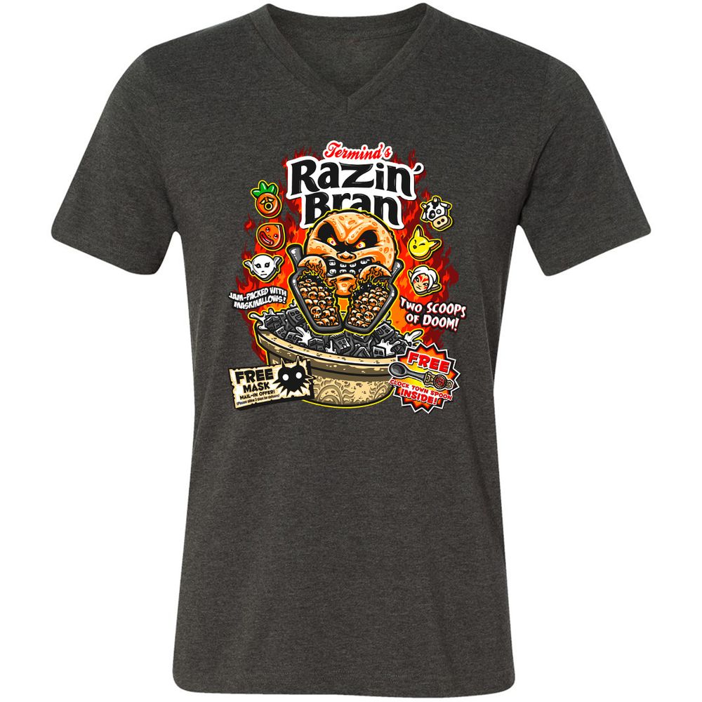 Unisex V-Neck T-Shirt - DCUXZQNJ - Dark Grey Heather - 8