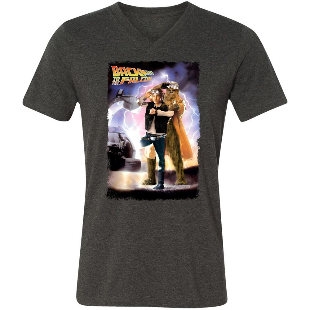 Unisex V-Neck T-Shirt - ASEKK2KJ - Dark Grey Heather - 8