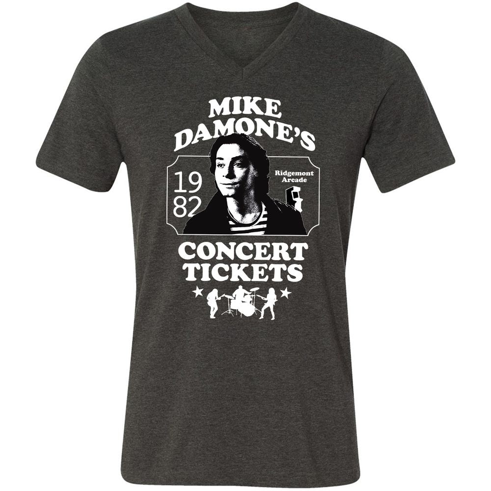 Unisex V-Neck T-Shirt - LCYUJBX9 - Dark Grey Heather - 8