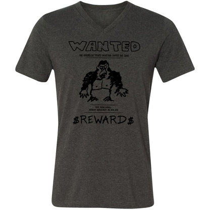 Unisex V-Neck T-Shirt - LUY1CE44 - Dark Grey Heather - 8