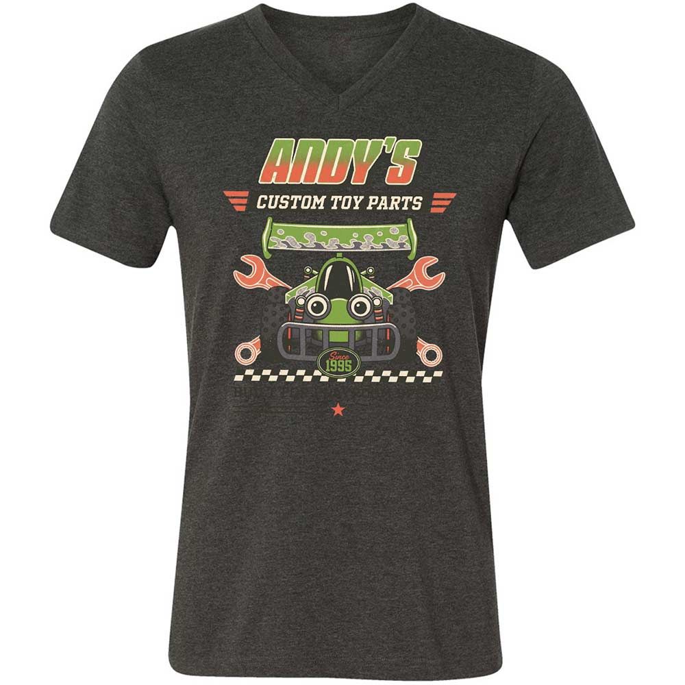 Unisex V-Neck T-Shirt - N9K7PGYB - Dark Grey Heather - 8