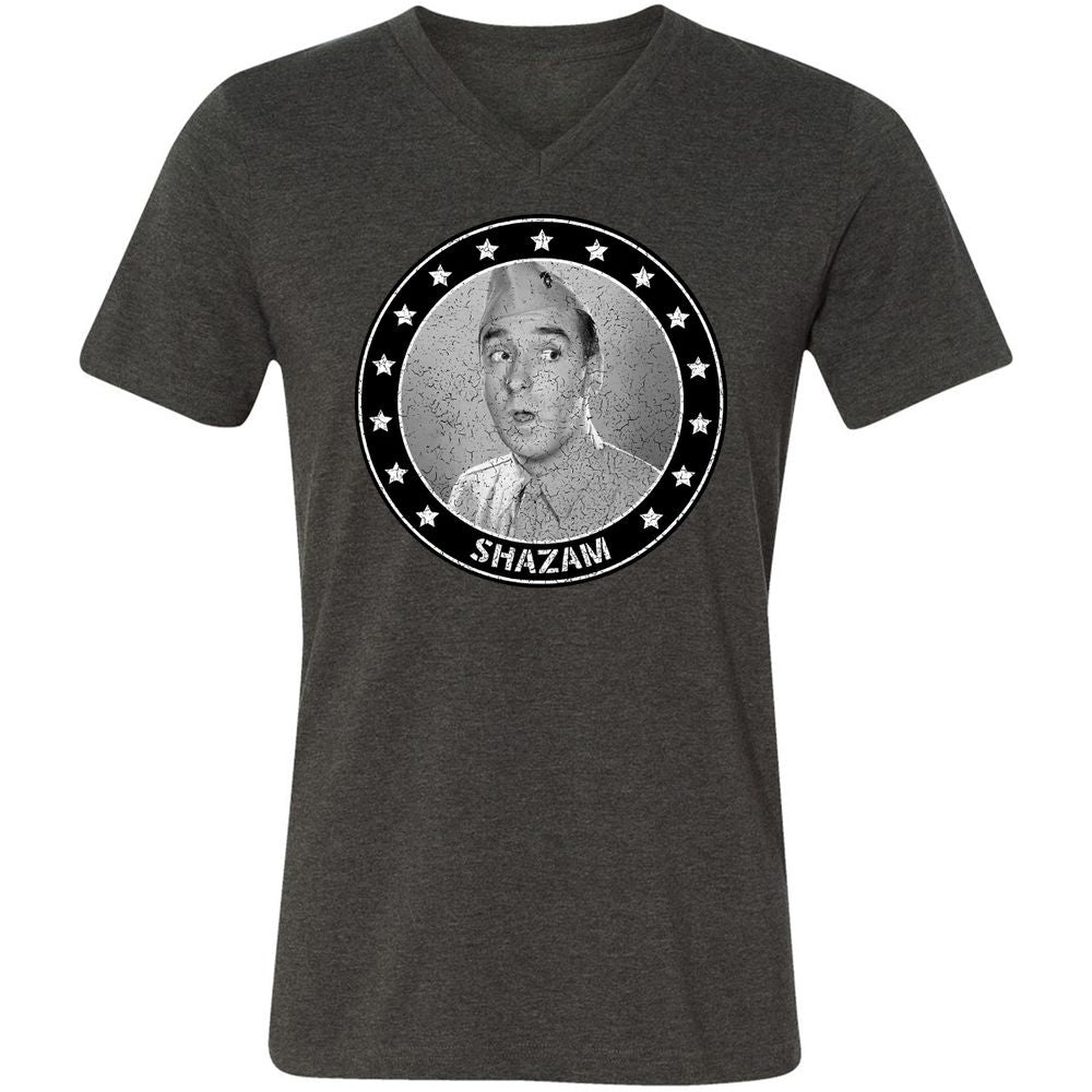 Unisex V-Neck T-Shirt - 18U9PHL7 - Dark Grey Heather - 8
