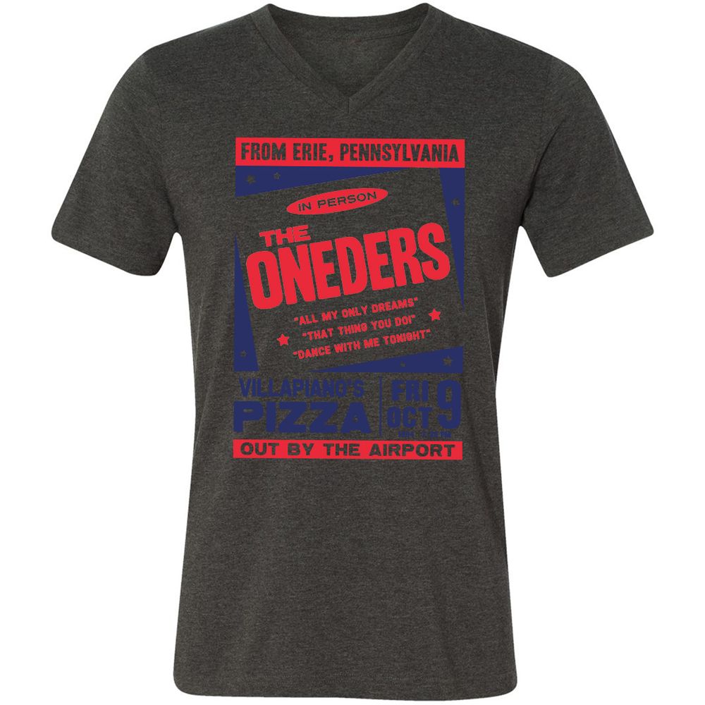 Unisex V-Neck T-Shirt - AXSZ55KM - Dark Grey Heather - 8